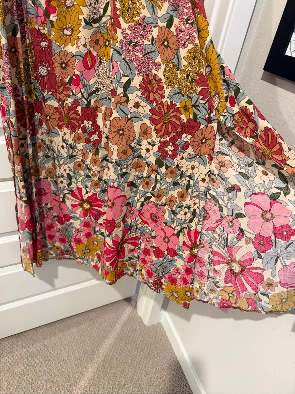 Patti side slit maxi dress - vintage summer floral - Picture 4 of 5